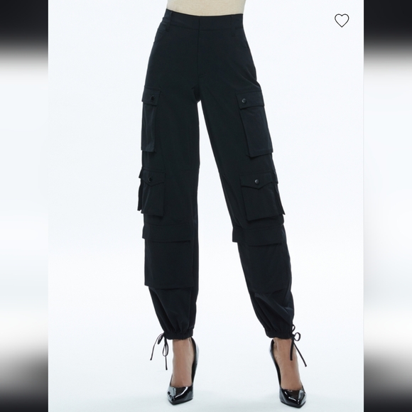 Allice + Olivia OLYMPIA HIGH RISE ANKLE TIE CARGO PANTS | Size 0 - Picture 6 of 12